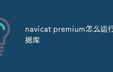 navicat premium怎么运行数据库