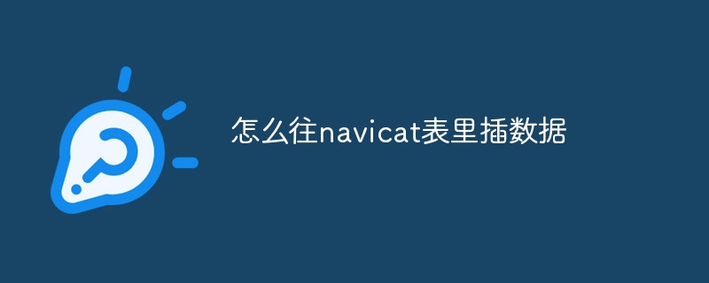 navicat 테이블에 데이터를 삽입하는 방법