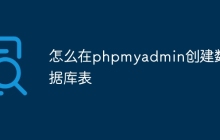 怎么在phpmyadmin创建数据库表
