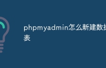 phpmyadmin怎么新建数据表