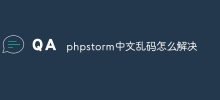 How to solve Chinese garbled characters in phpstorm