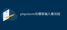 phpstorm在哪裡輸入啟動碼