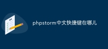 phpstorm中文快捷鍵在哪裡