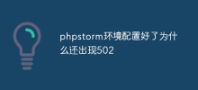 phpstorm環境配置好了為什麼還會出現502