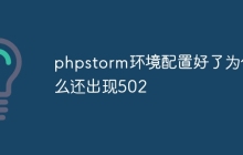 phpstorm环境配置好了为什么还出现502