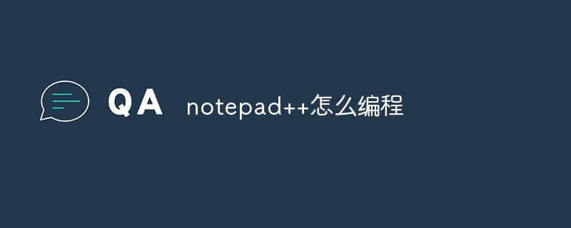 notepad++怎麼編程