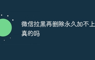 Est-il vrai que vous pouvez être bloqué et supprimé sur WeChat et ne pas pouvoir être ajouté de manière permanente ?