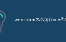 webstorm怎么运行vue代码