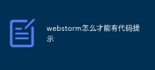 webstorm怎麼有程式碼提示