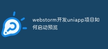 webstorm開發uniapp專案如何啟動預覽