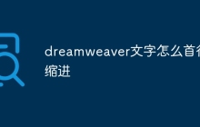 dreamweaver文字怎么首行缩进