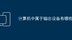 计算机中属于输出设备有哪些