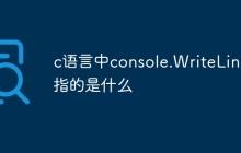 c语言中console.WriteLine指的是什么