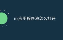 iis应用程序池怎么打开