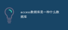 access資料庫是一種什麼資料庫
