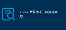 Accessデータベースにはいくつかのデータ型があります