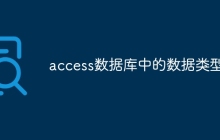 access数据库中的数据类型