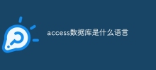 access資料庫是什麼語言