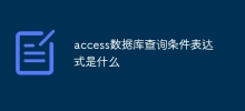 Accessデータベースのクエリ条件式とは何ですか?