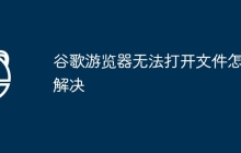 谷歌游览器无法打开文件怎么解决