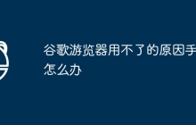 谷歌游览器用不了的原因手机怎么办