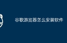 谷歌游览器怎么安装软件