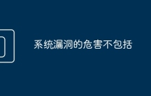 系统漏洞的危害不包括