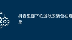 Douyin에서 게임 설치 패키지를 어디에서 다운로드하나요?