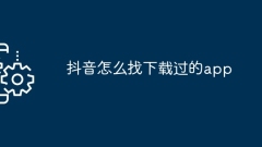 Douyin에서 다운로드한 앱을 찾는 방법