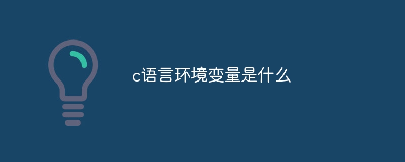 c語言環境變數是什麼