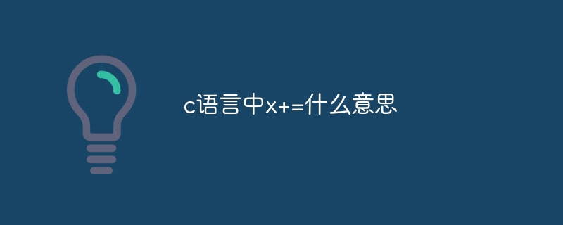 C 언어에서 x+=는 무엇을 의미하나요?