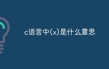 c语言中(x)是什么意思