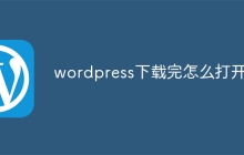 wordpress下载完怎么打开