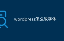 wordpress怎么改字体