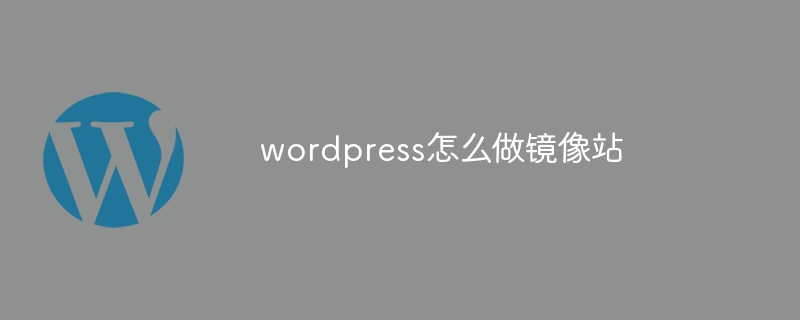 wordpress怎么做镜像站