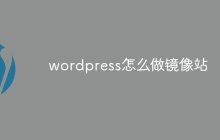 wordpress怎么做镜像站