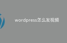 wordpress怎么发视频