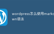 wordpress怎么使用markdown语法