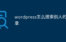 wordpress怎么搜索别人的文章