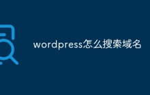 wordpress怎么搜索域名