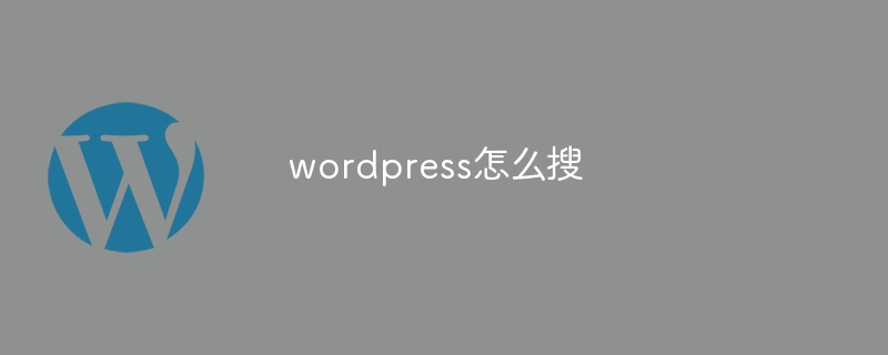 wordpress怎麼搜