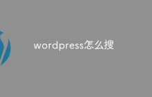 wordpress怎么搜