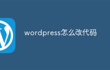 wordpress怎么改代码