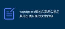 wordpress相關文章怎麼顯示其他分類目錄的文章內容