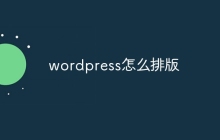 wordpress怎么排版