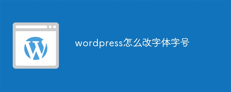 Bagaimana untuk menukar saiz fon dalam wordpress