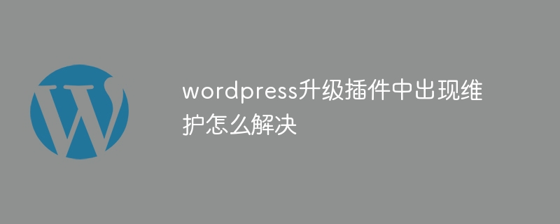 wordpress升级插件中出现维护怎么解决