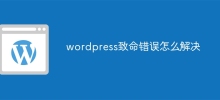 wordpress致命错误怎么解决