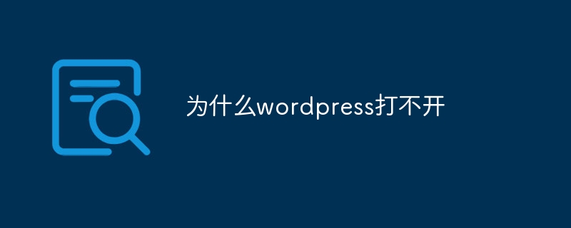 WordPress가 열리지 않는 이유는 무엇입니까?