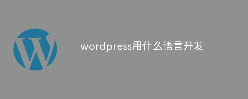 wordpress用什麼語言開發